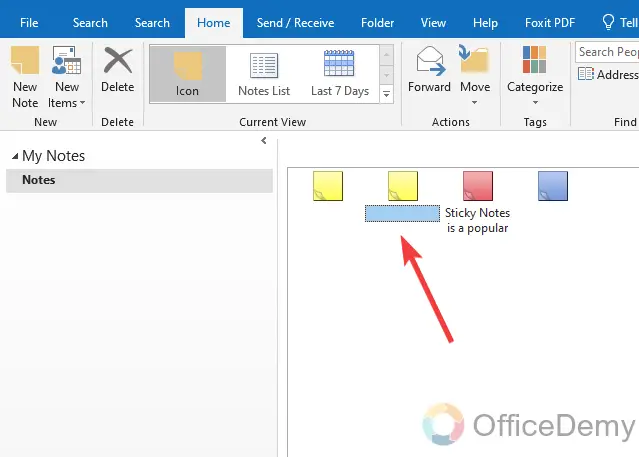 how to create a note in outlook 13