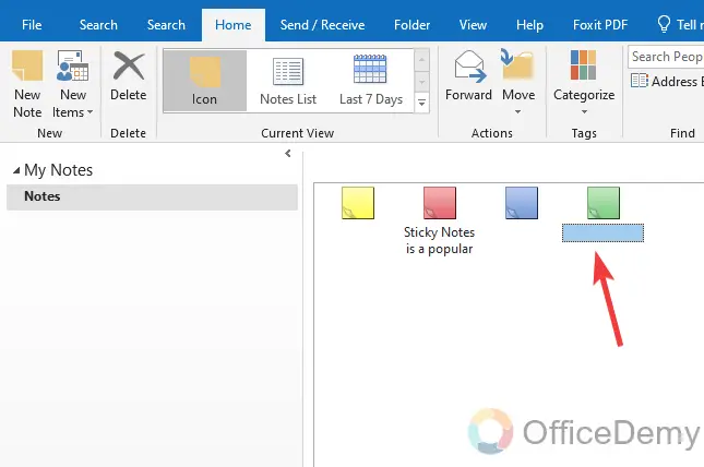 how to create a note in outlook 17