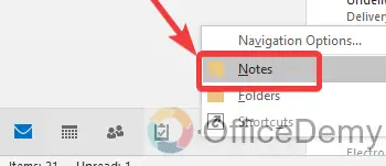 how to create a note in outlook 2