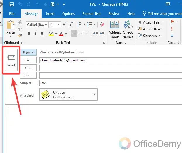 how to create a note in outlook 21