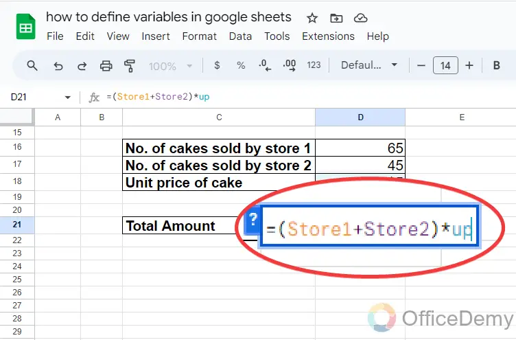 how to define variables in google sheets 14