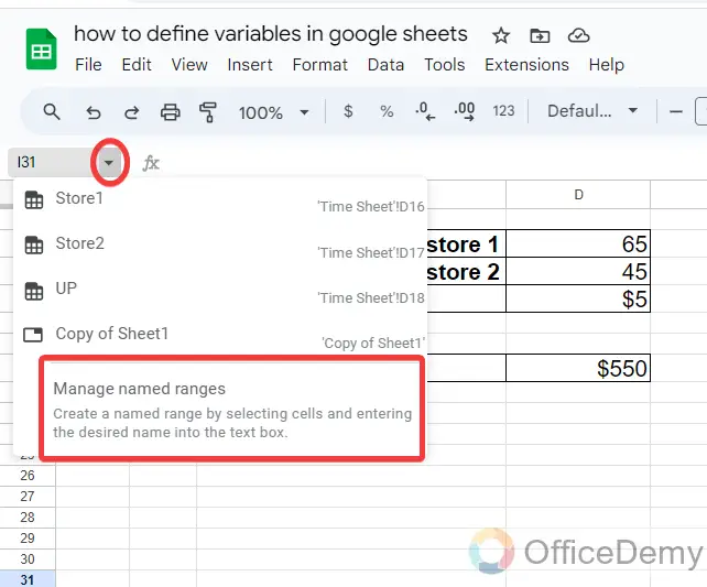 how to define variables in google sheets 16