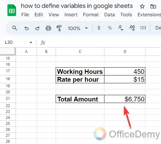 how to define variables in google sheets 3
