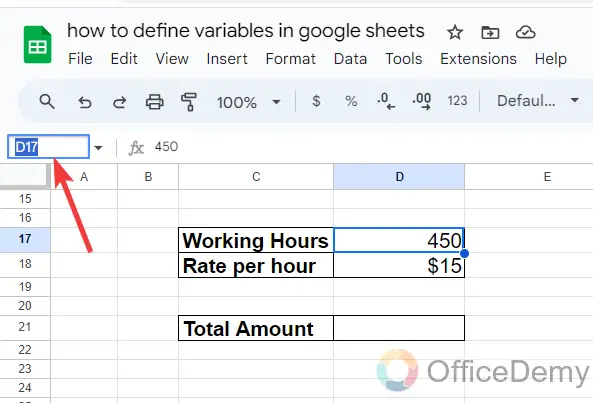 how to define variables in google sheets 5