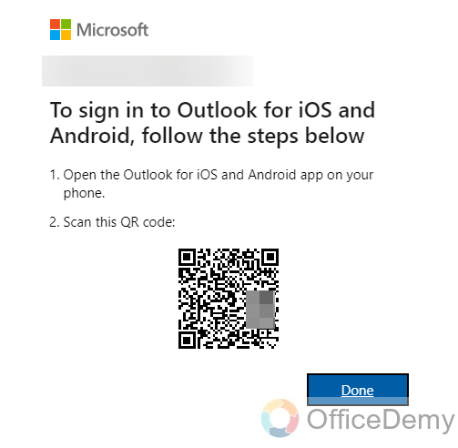 how to get qr code for outlook 7