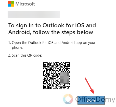 how to get qr code for outlook 8