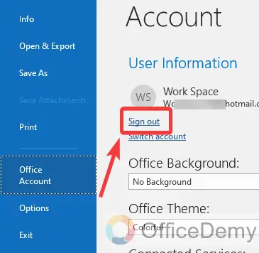 how to logout of outlook 3