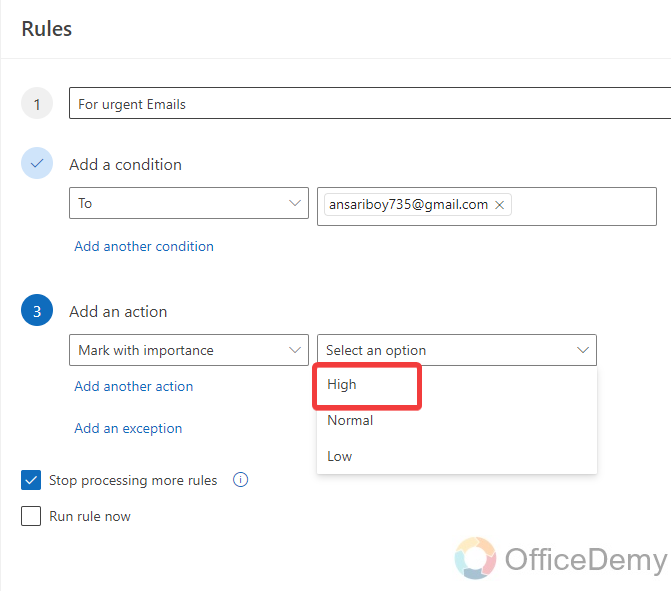 how to mark an email as urgent in outlook 19