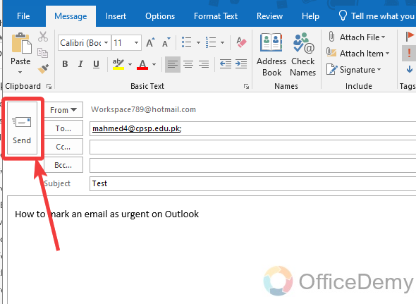 how to mark an email as urgent in outlook 4