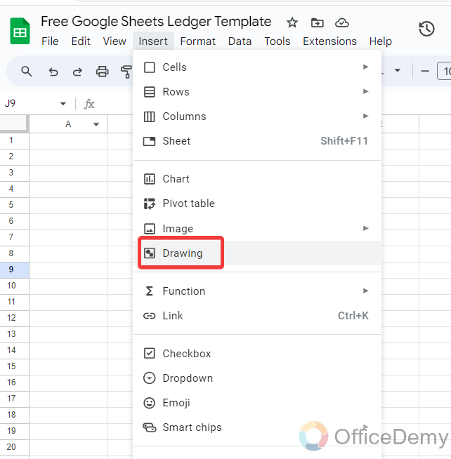 Free Google Sheets Ledger Template 1