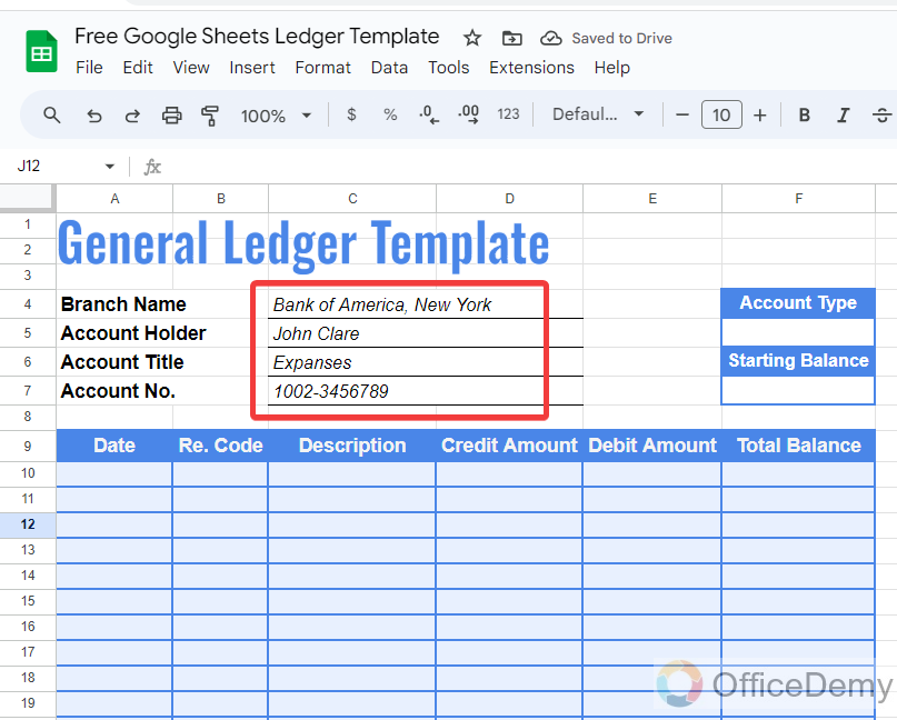 Free Google Sheets Ledger Template 10