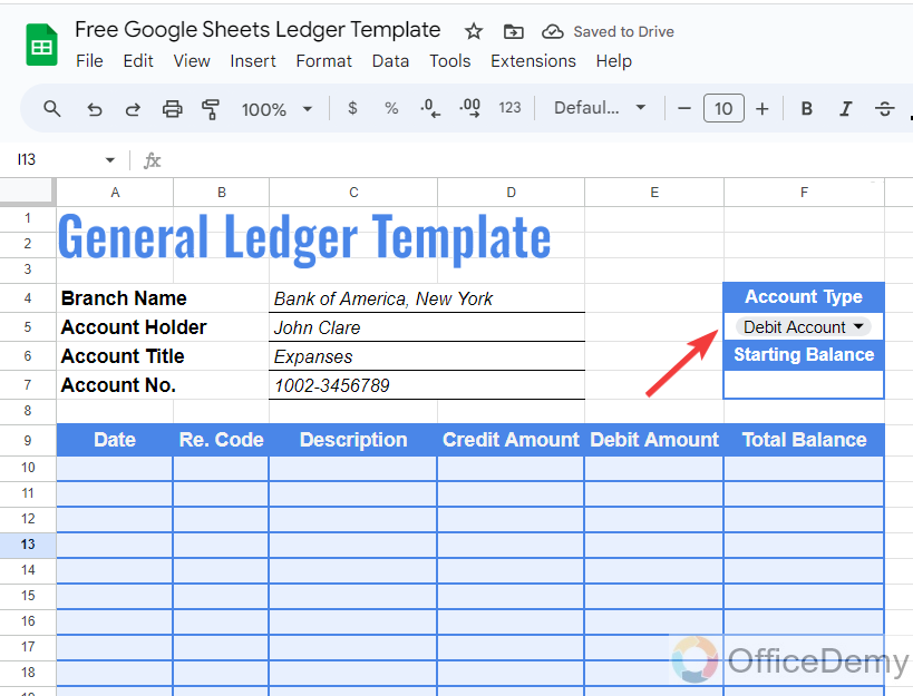 Free Google Sheets Ledger Template 13