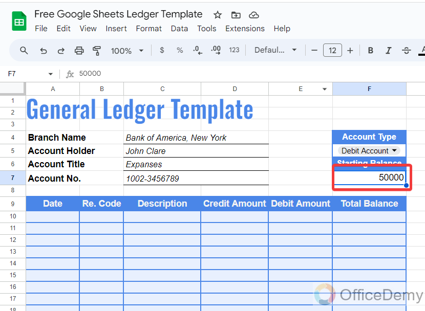 Free Google Sheets Ledger Template 14