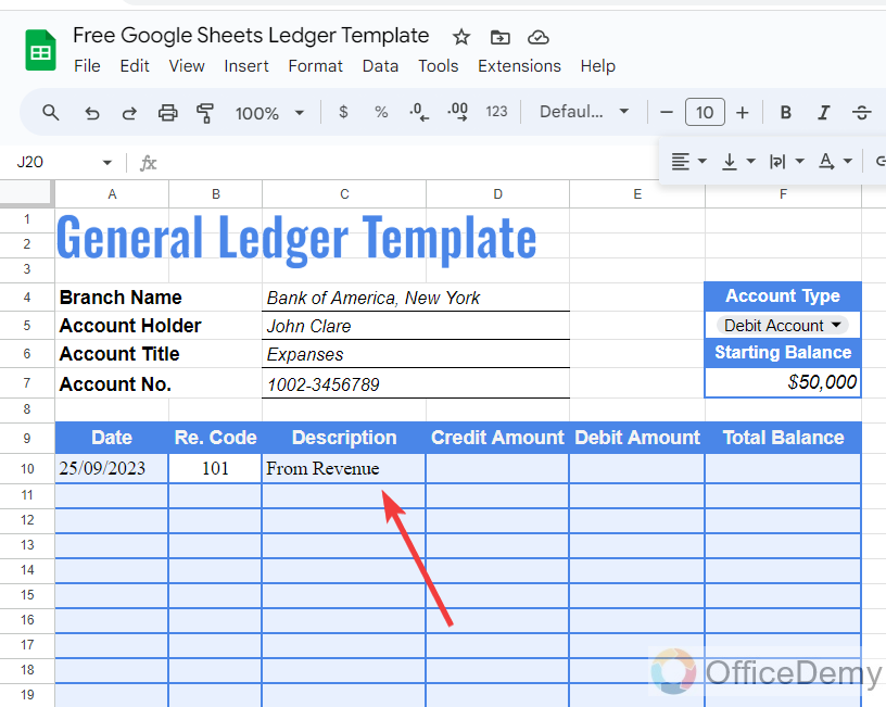 Free Google Sheets Ledger Template 17