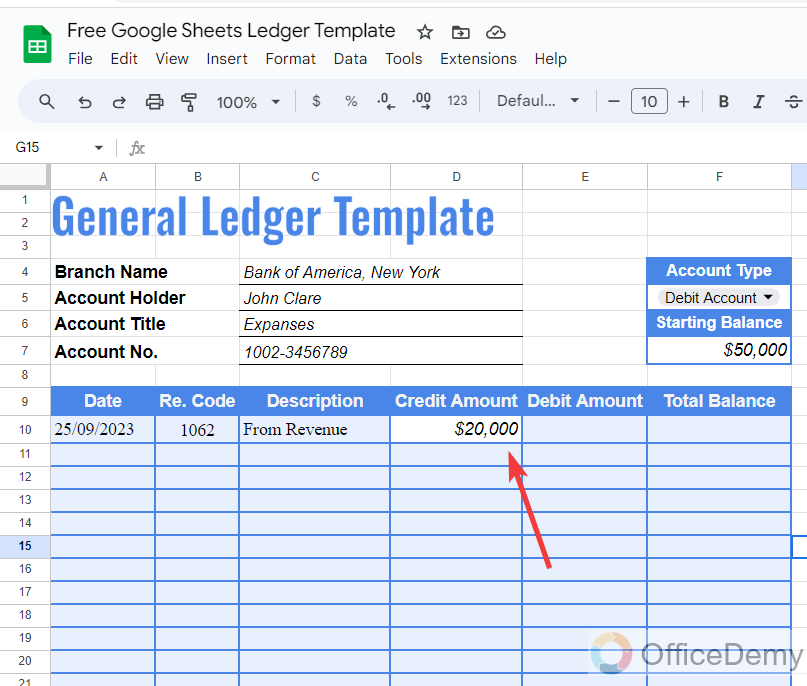 Free Google Sheets Ledger Template 18