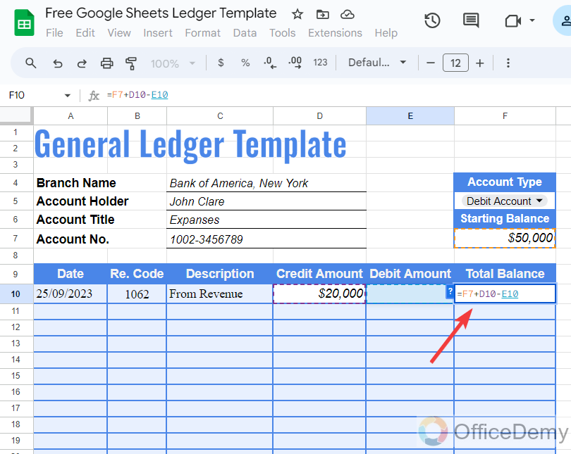 Free Google Sheets Ledger Template 19