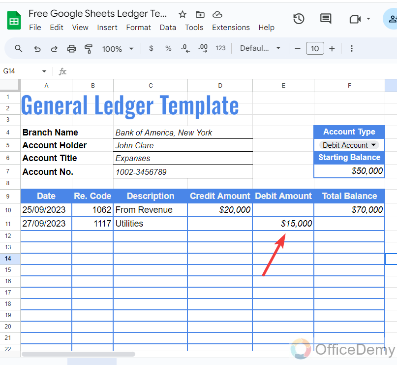Free Google Sheets Ledger Template 22