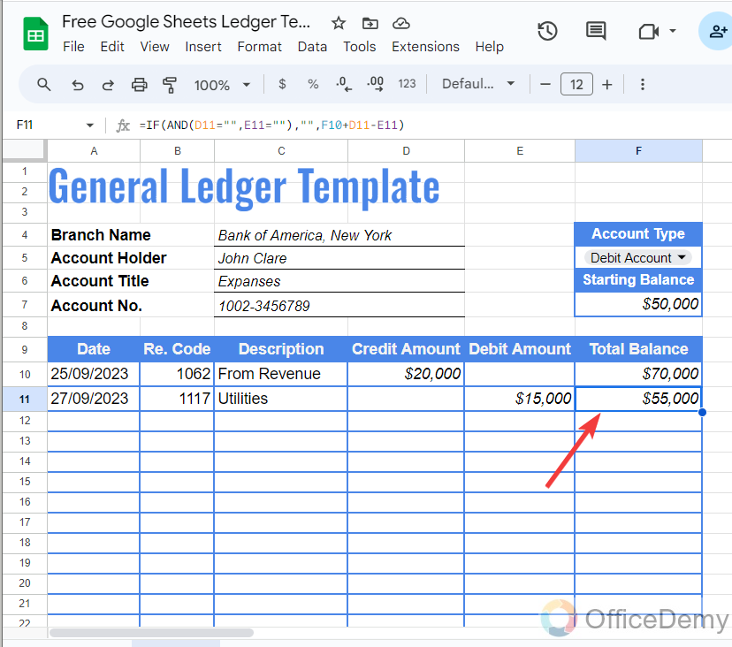 Free Google Sheets Ledger Template 24