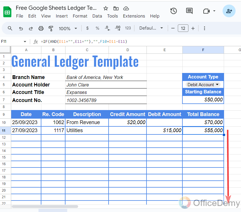 Free Google Sheets Ledger Template 25