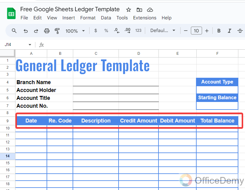 Free Google Sheets Ledger Template 8
