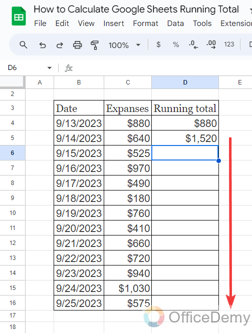 How to Calculate Google Sheets Running Total 11