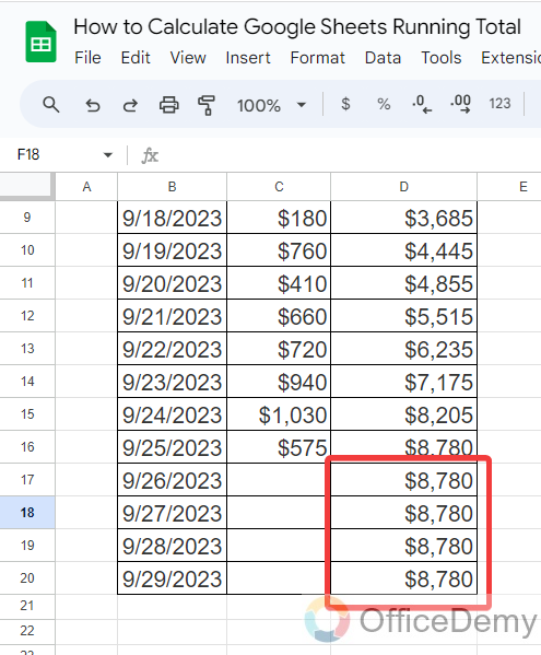 How to Calculate Google Sheets Running Total 13