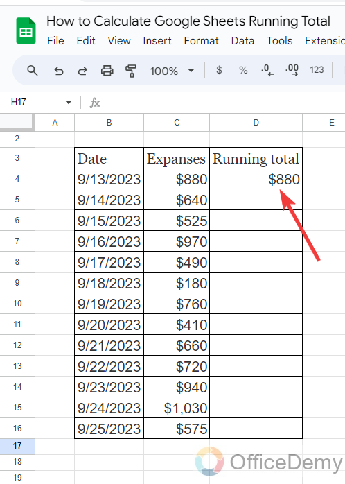How to Calculate Google Sheets Running Total 7