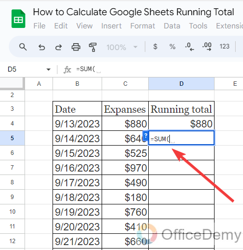 How to Calculate Google Sheets Running Total 8