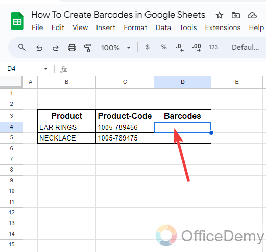 How to Create Barcodes in Google Sheets 1