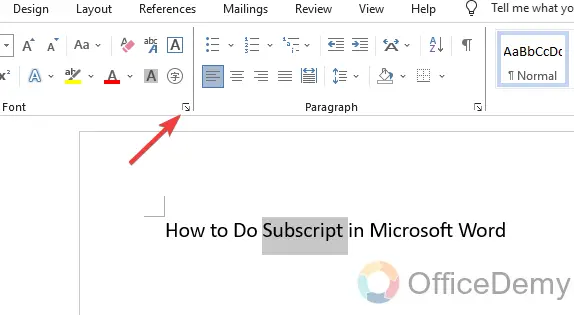How to Do Subscript in Microsoft Word 4