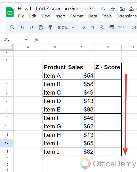 How to Find Z Score in Google Sheets 1