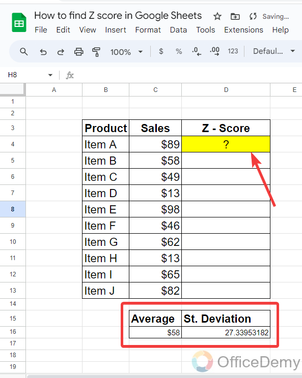 How to Find Z Score in Google Sheets 15