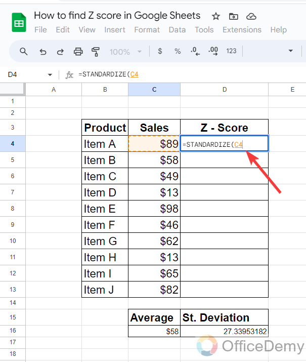How to Find Z Score in Google Sheets 17