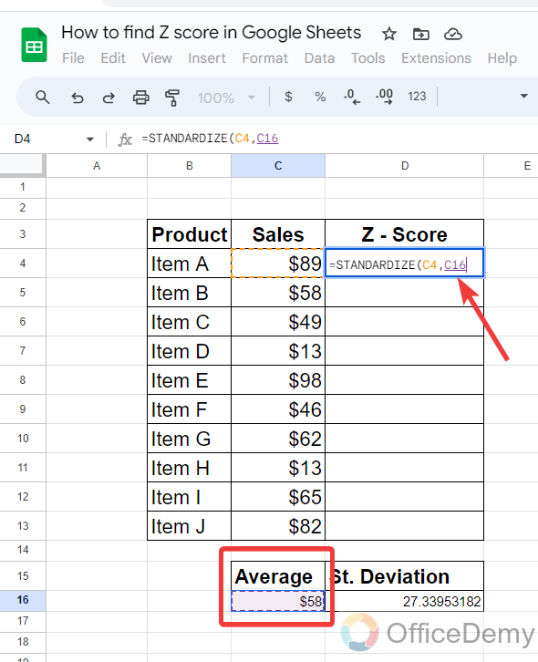 How to Find Z Score in Google Sheets 18