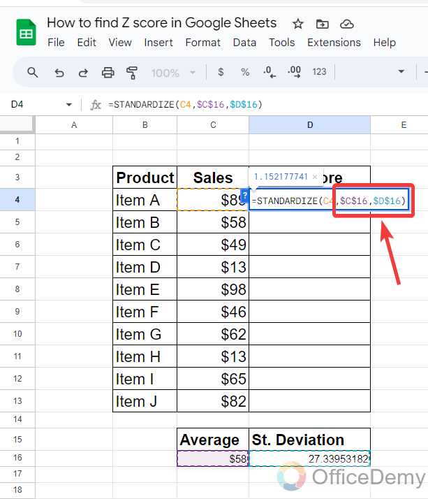 How to Find Z Score in Google Sheets 21