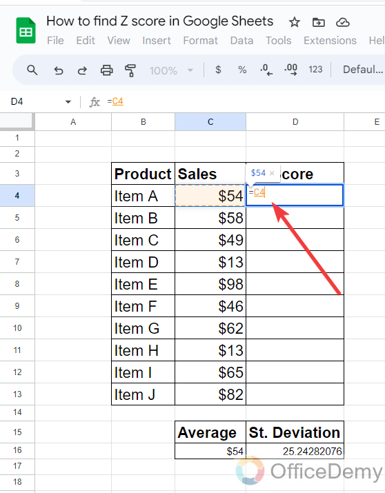 How to Find Z Score in Google Sheets 8