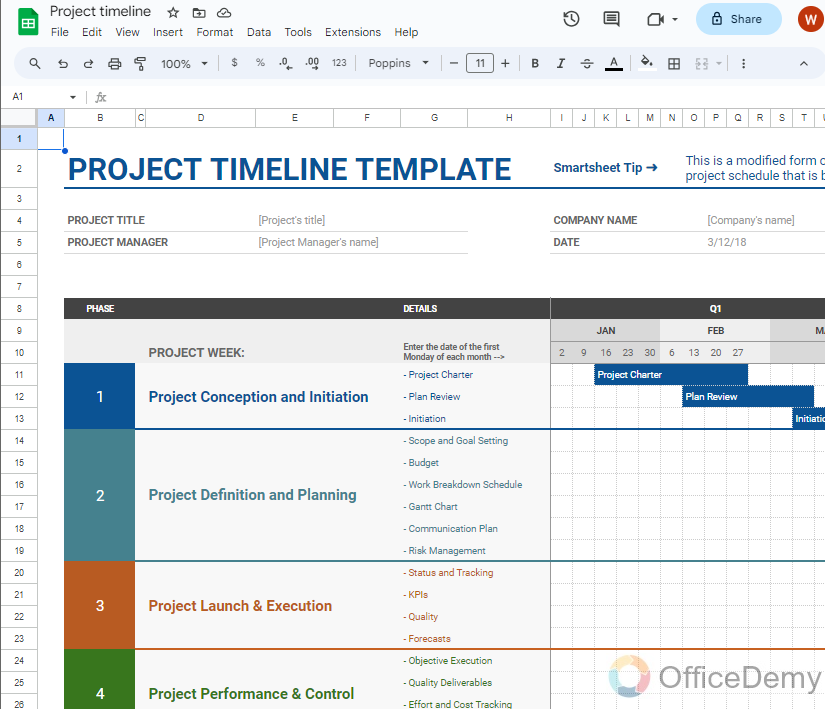 How to Make a Timeline in Google Sheets 13