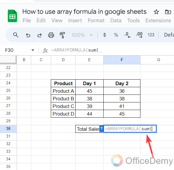 How to Use Array Formula Google Sheets 12
