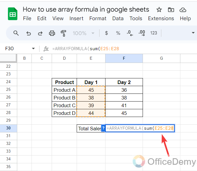How to Use Array Formula Google Sheets 13