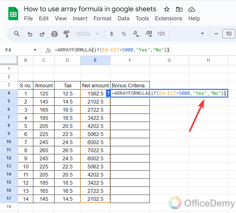 How to Use Array Formula Google Sheets 19