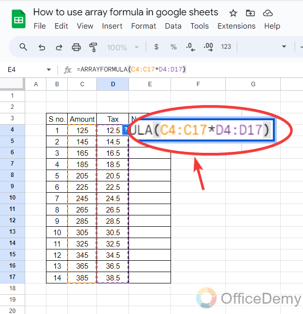 How to Use Array Formula Google Sheets 4
