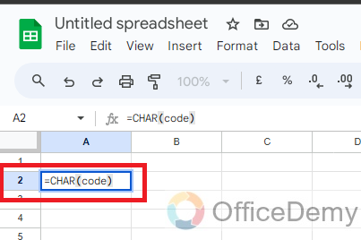 How to Use CHAR Function in Google Sheets 3