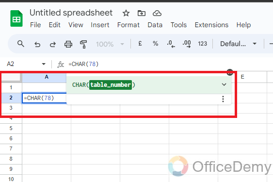 How to Use CHAR Function in Google Sheets 4