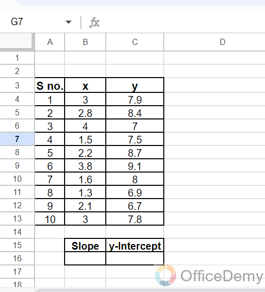 How to Use Linest Function in Google Sheets 1