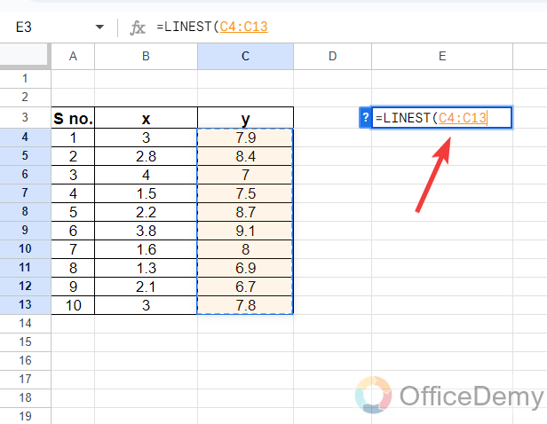 How to Use Linest Function in Google Sheets 10