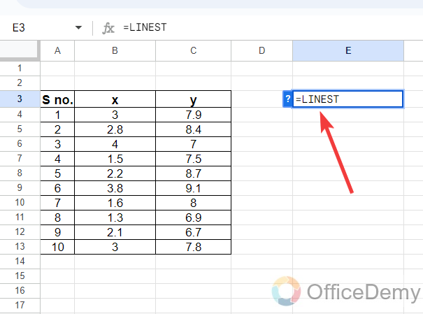 How to Use Linest Function in Google Sheets 9
