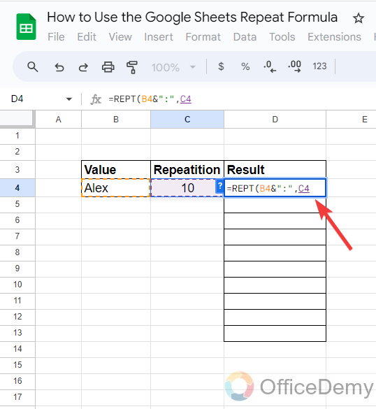 How to Use the Google Sheets Repeat Formula 10