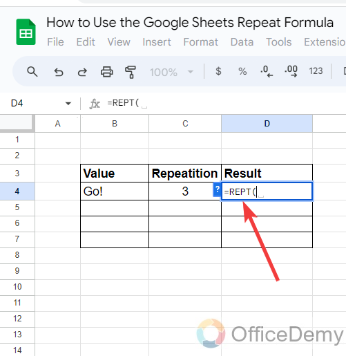 How to Use the Google Sheets Repeat Formula 2