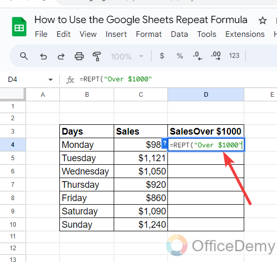 How to Use the Google Sheets Repeat Formula 24