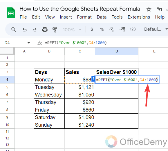 How to Use the Google Sheets Repeat Formula 25